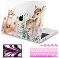Mektron Case for MacBook Pro 16 Inch A2141 Cover 2019 Release 16" with Liquid Retina Display/Touch ID, Plastic Hard Shell with Keyboard Skin & Screen Protector & Dust Plug, Fox and Deer by Mektron