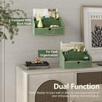 Rebee Vision Mail Organizer for Desk with 4-Slot Letter Rome Decor, Green - Image 4