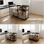 YOSHOOT 63" L Shaped Computer Desk, Gaming Desk - Image 5