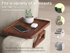 2 Pack Bamboo Couch Arm Tray,Folding Sofa Armrest Table(Brown) - Image 4