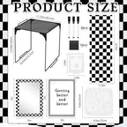 Demonwer 10 Pcs Locker Accessories Kit Black White Checkered Locker Organizer Magnetic Whiteboard Mirror Pen Holder Pen for Storage Organizing Shelf Back to School Party Supply - Image 2