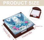4pcs Animal Angel Diamond Art Painting Note Box for Adults, Wooden DIY Sticky Notes Holder Kit with 640 Blank Notepads, Multi-Purpose Desk Organizer for Home Office, Study Thoughtful Gift - Image 5