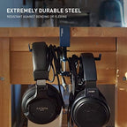 ADV. Dual Suspension Headphone Stand – Floating Headset Stand with 360° Rotating Arm, Adjustable Clamp for Desk/Table, Steel Metal Holder, 3.5mm Jack Mount, Universal Fit, [Blue] - Image 5