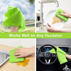 LIVOS Microfiber Cleaning Cloth Roll - 80 Pack, Reusable Paper Towels, Microfiber Towels for Cars, Super Absorbent Lint Free Cleaning Rags for House, Kitchen, Window-Wave Green, 11.5"x11.5" - Image 7