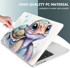 Mektron for 2026/2025/2024/2023 MacBook Air 15 INCH M5 A3448 /M4 A3241 /M3 A3114 /M2 A2941 Case, Printed Plastic Hard Shell Cover with 15.3" Liquid Retina Display Touch ID, Cute Turtle - Image 4