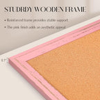 Cork Board Bulletin Board, 36"x24" Corkboard for Wall - Image 3