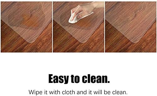 Azadx Office Chair Mat for Hard Floors 48 X 48 Clear PVC Hardwood Floor Mat - Image 4