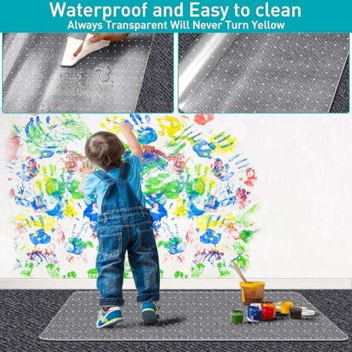 PHOUZIN Office Chair Mat for Carpet: 48"x36" Clear Desk Chair Mat - Image 3