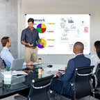 XBoard Magnetic Dry Erase Board 72" x 40" Wall Mounted, Large Whiteboard with Marker Tray, Aluminum Frame Large Dry Erase Board for Office, Conference Room, School - Image 2