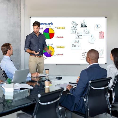 XBoard Magnetic Dry Erase Board 72" x 40" Wall Mounted, Large Whiteboard with Marker Tray, Aluminum Frame Large Dry Erase Board for Office, Conference Room, School - Image 2