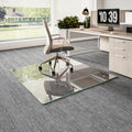 Koonmi Glass Chair Mat for Carpet, 48"x48" Thick Office Chair Mat by KOONMI