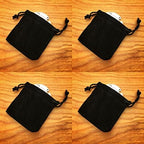 NewCharms Set of Four (4) Purse Hangers with Heart Designs in Pink, Blue, Purple, and Red Plus 4 Velvet Pouches - Image 3