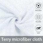 Greenfound Microfiber Cleaning Cloth Roll -80 Pack, 11.5x11.5, Tear Away Towels, Reusable and Washable Rags, White - Image 3