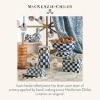 MACKENZIE-CHILDS Enamel Recipe Box, Blue-and-White Royal Check - Image 6