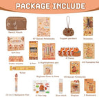 Capybara Pencil Case with Gift Box - 17 Kinds 34PCS Capybara Stationery Gift,Cute Back To School Supplies,Capybara Stuff Cartoon Student Pen Bag Organizer,Animal Themed Gift for Student Girls Boys - Image 3