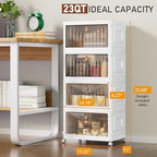 Wise Oannes Closet Organizers and storage with Wheels, 23QT White - Image 2