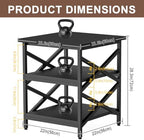 23.6"x23.6" Large Printer Stand with Adjustable Storage Shelf - Image 2