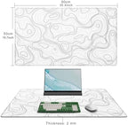 Cacoy 36"x20" Topographic Gaming Mouse Pad XXL, Extended Computer Desk Mat - Image 2