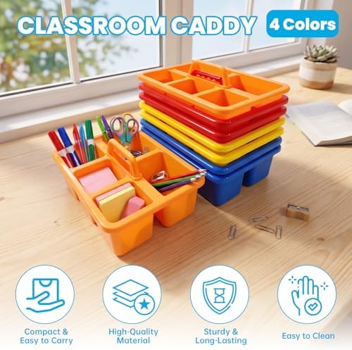 8 PCS Classroom Caddy, Supply Cleaning Caddy for Classroom, 8”×5.7”×3” - Image 4