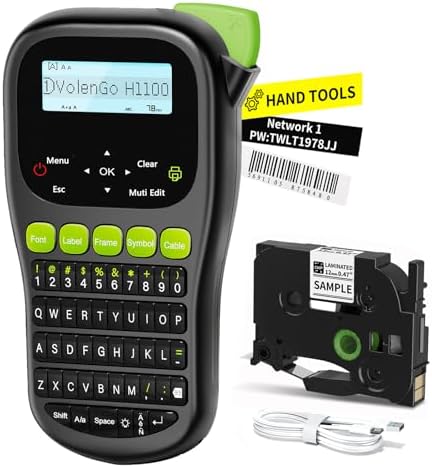 Label Maker Machine with-Tape, Handheld Portable Wire Label Maker by HOME