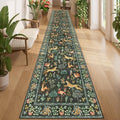 DUKINO 2.6x14 Runner Rug for Hallway, Washable Animal Rug Non Slip, Black by DUKINO