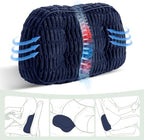 Lumbar Support Pillow for Recliner Chair/Accent Chair/Couch/Office Chair, Tufted Blended Corduroy Back Support Cushion for Elderly, Recliner Cushions for Back Rest, Pain Relief, Reading, Navy - Image 3