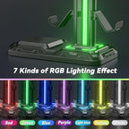KDD Headphone & Controller Stand with Wireless Charging - Rotatable Headset Stand with 9 Light Modes - Controller Holder with 2 USB and Type C Ports - for Gamers Desktop Accessories - Image 4