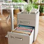 EcoStash Wheat Straw Expanding Hanging File Folders, 3 Color File Organizer - Image 3