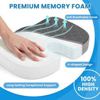 TushGuard Memory Foam Office Chair Seat Cushion - Dark&Light Grey, X-Large - Image 3
