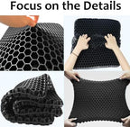 Gel Seat Cushion for Long Sitting, Super Large Gel Cushion Chair Pads for Home Office Car Seat Wheelchair, Breathable Honeycomb Pressure Relief Cushion for Sciatica, Tailbone, Coccyx & Back Hip Pain - Image 5
