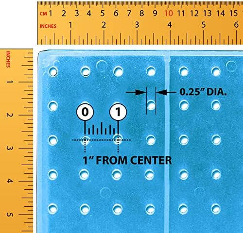 Azar 700508-BLU 8-Inch W by 20-Inch H Revolving Blue Pegboard Counter Unit, Blue - Image 5