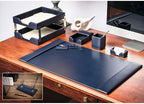 Dacasso Navy Blue Bonded Leather Luxury 9-Piece Desk Set - Blotter Pad & Desk Organization Essentials - Executive Decor and Surface Protector - Image 2