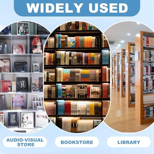 Hushee 15 Pack Acrylic Book Stand for Display Adjustable Clear Book Display Holder Easel Rack Stand for Home Office Back to School Library Bookshelf Comic Album CD Magazine Postcard Artworks - Image 5