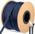 Pangda Braided Wire Loom 1/2'' X 300 Ft, Black-Blue by Pangda
