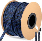 Pangda Braided Wire Loom 1/2'' X 300 Ft, Black-Blue by Pangda