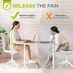 ErgoFoam Foot Rest - Chiropractor-Endorsed Orthopedic Teardrop Design - 2in1 Adjustable Premium Under Desk Footrest - Ergonomic Foot Rest for Lumbar, Back, Knee Pain (Grey) - Image 6