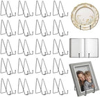 DAJAVE 20 Pack 6 Inch Plate Stands for Display, Metal Plate Display Stands Picture Frame Holder Stand, Black Plate Holder for Displaying Picture, Book, Decorative Dish, Tabletop Art by DAJAVE