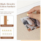 DOLLAR BOSS 24"x18" Linen Cork Board Decorative Bulletin Board, White - Image 2