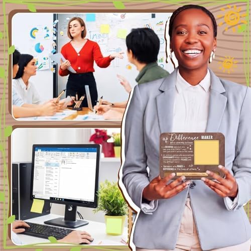 Kosiz 10 Set Wooden Sticky Note Holder Kit, Difference, Brown - Image 4