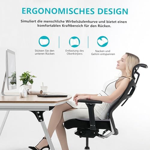 FLORICH 3 PCS Seat Cushion for Carseat Lumbar Support Pillow Car Neck Headrest Pillows Memory Foam Gel Memory Foam Massage Point Seat Pads Pressure Relief Back Cushion for Office Chair(Light Grey) - Image 4