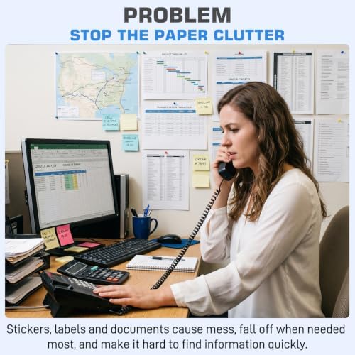 20‑Pocket Desktop Reference Organizer, Desktop Document Holder Stand - Image 3