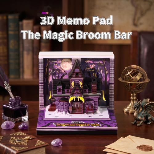 3D Time Piece Calendar, 2027 Desk Calendar With LED Light, 3d Tree Memo Pad Creative Desk Calendar, Christmas Gift for Colleague Friend, Desktop Decoration (Broom Bar) - Image 2