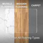 MESAILUP Beveled Edge Office Chair Mat for Carpet or Hardwood Floor Crystal Clear, 36" x 48" for a Smooth Glide and Easy Roll On/Off, Heavy Duty and Non-Slip Floor Ultimate Clear Chair Mat Set of 2 - Image 5