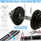 300PCS Metal Zip Ties Gun Kit, 12 Inch Heavy Duty Metal Zip Ties, Multi-Purpose Self-Locking Cable Tie Tool Set for Vehicles Farms Plants Fences Pipe Bundling, Scissors - Image 3