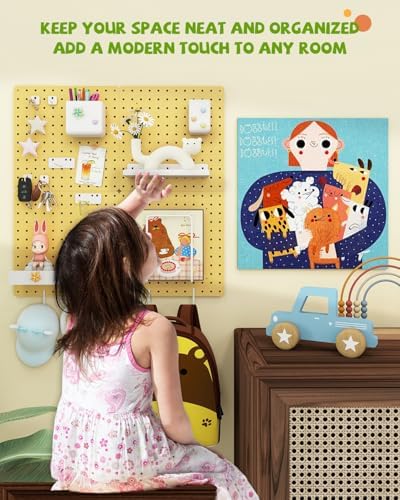Metal Pegboard Combination Kit 4 Pack Peg Board and 26 Accessories - Image 2