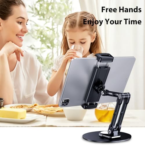 Heavy Duty Tablet Stand, 360° Rotation iPad Holder Stand for Desktop - Image 6