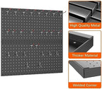 WALMANN 2 PCS 12x24 in Pegboard Panels, 24x24 in Tools Pegboards, Black - Image 5