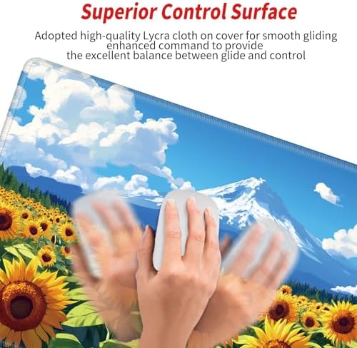 Large Mouse Pad 48x24 Desk Matt for Desktop Gaming Mousepad Sunflower Computer Mat 4XL Huge Desk Pad Oversized Giant Mouse Mat for Girl Women Office Work - Image 4