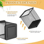 Colingmill 6 Set Slat Wall Hooks Holder Metal Mesh Basket Organizer, Square - Image 3