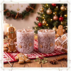 SiliFine 2 Pcs Gingerbread House Icon Juice Glasses - 14oz Christmas Stemless Wine Drinking Coffee Glass Cup for Home Party Supplies & Gift - Image 4